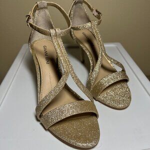 Gianni Bini Bridal Collection Shaylinn Glitter T-Strap Sandals  "Sand Go…